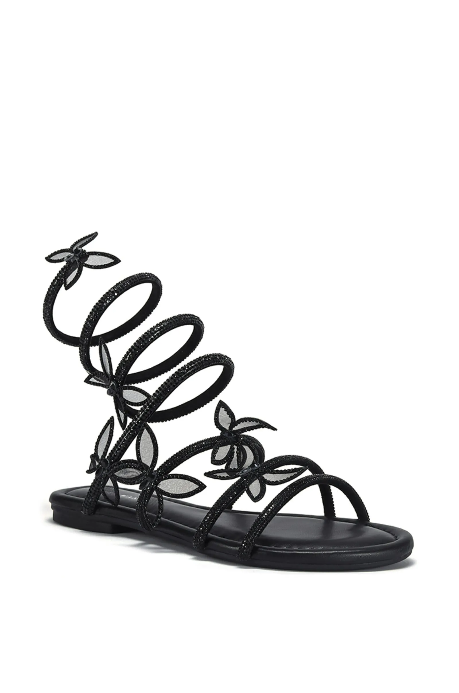 ALBUS-BLACK FLAT SANDAL