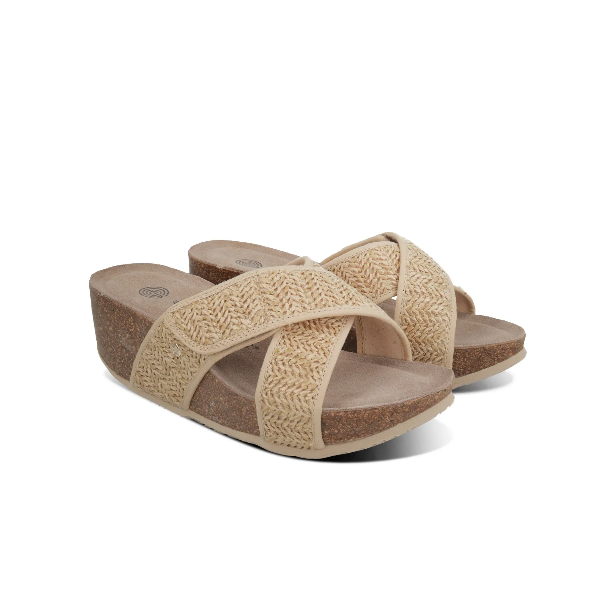 Benicasim Beige  Raffia Sandals