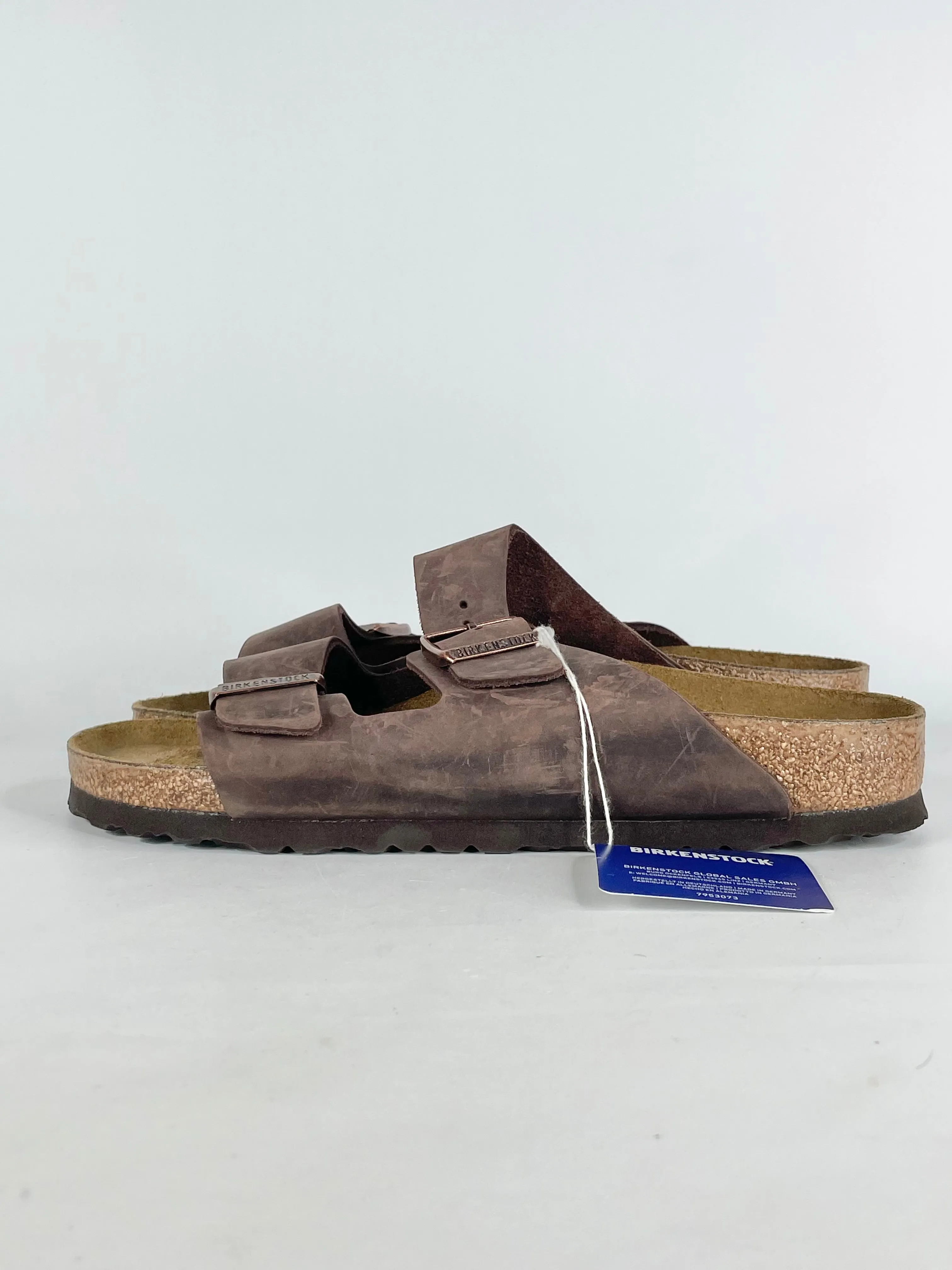 Birkenstock Chocolate Brown Leather Arizona Sandals - EU42