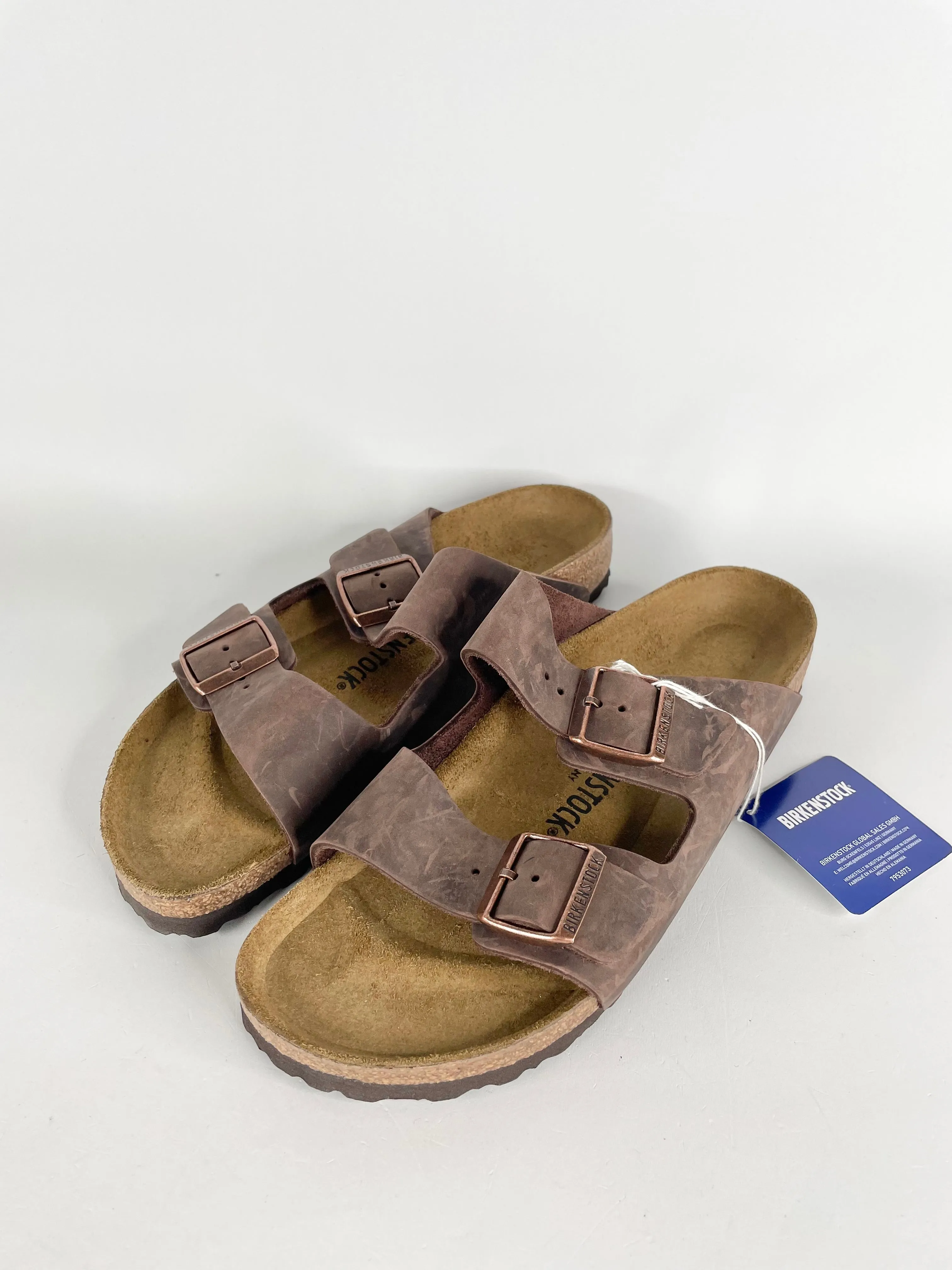 Birkenstock Chocolate Brown Leather Arizona Sandals - EU42