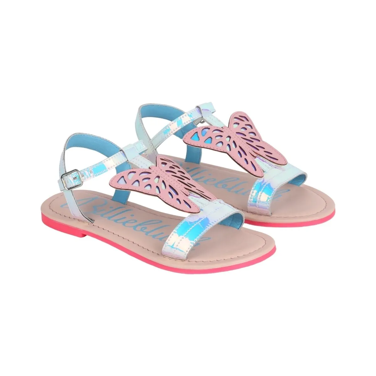 BUTTERFLY IRIDESCENT SANDALS