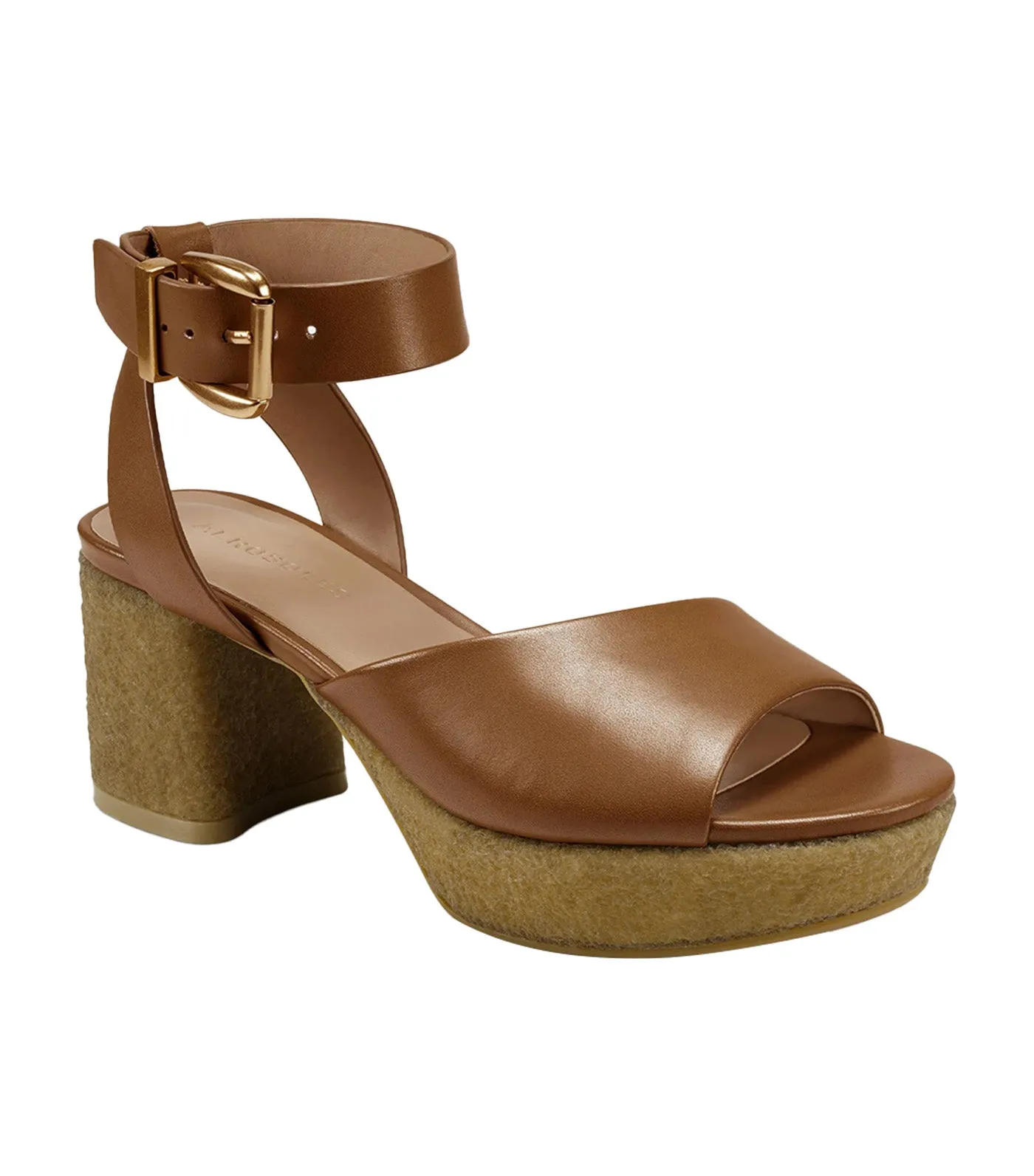 Cal Heel Sandals Dark Tan