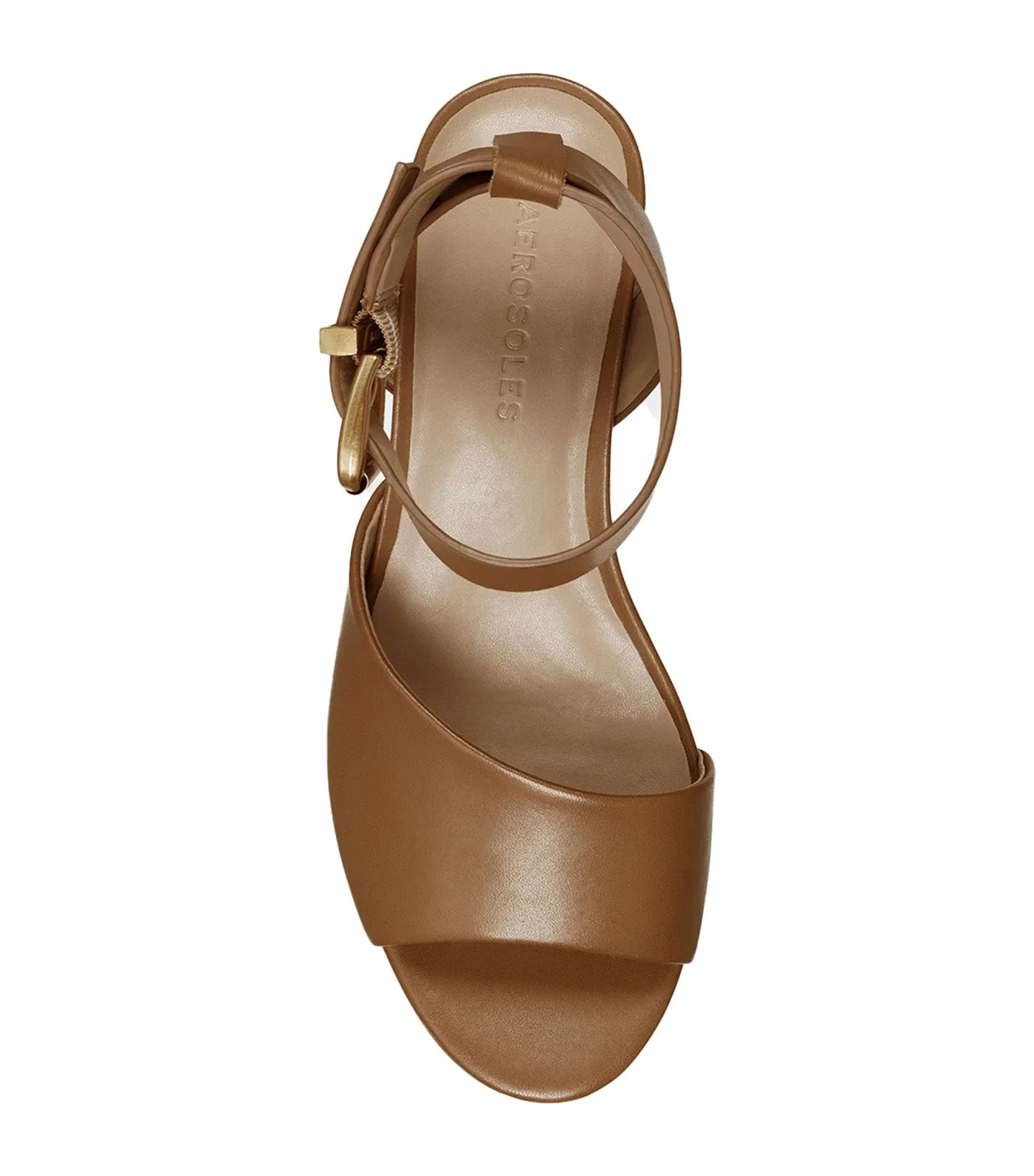 Cal Heel Sandals Dark Tan