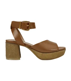 Cal Heel Sandals Dark Tan