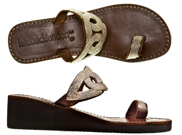 Carson Wedge leather sandal