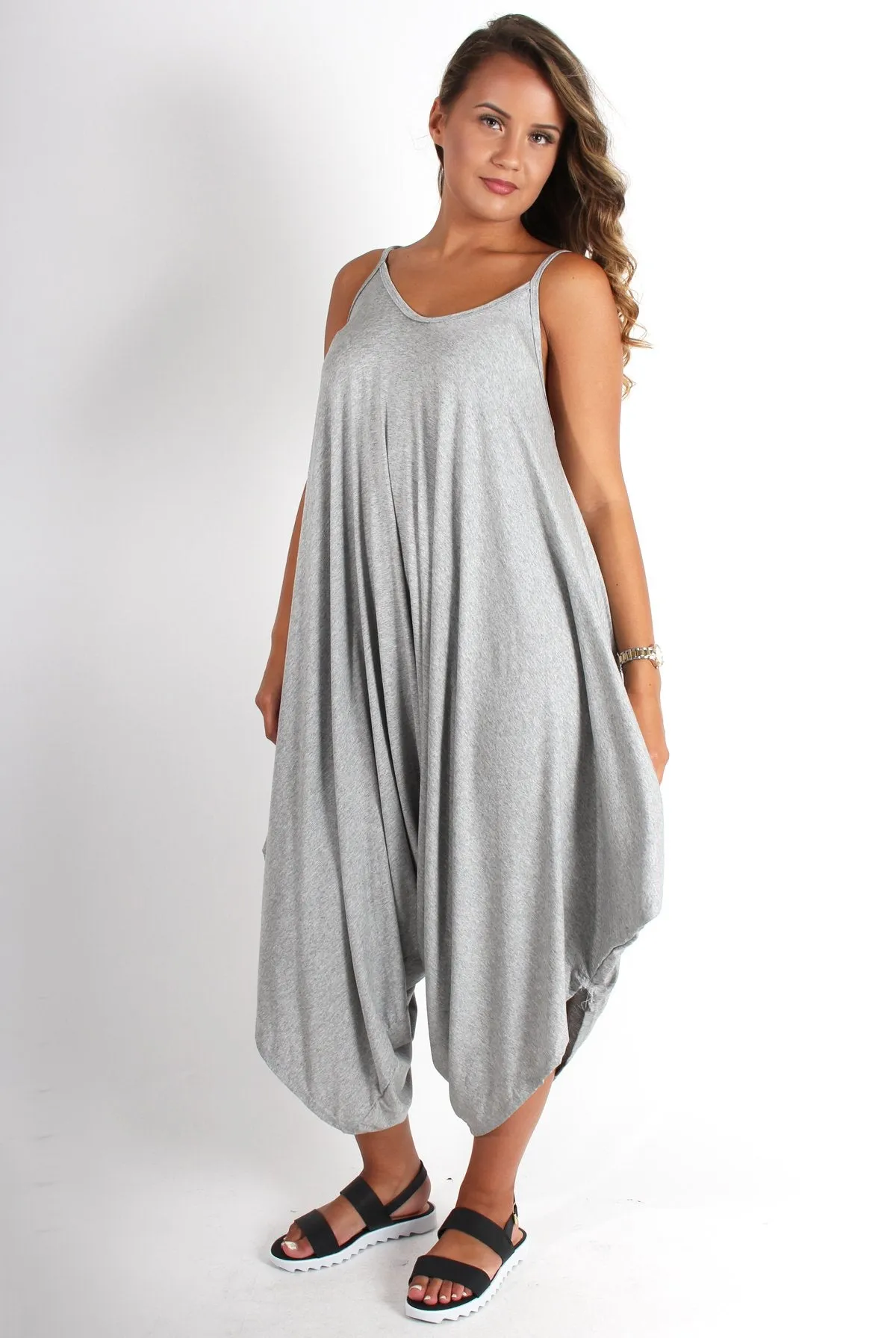 Chloe Grey Oversized Slouch Jumpsuit