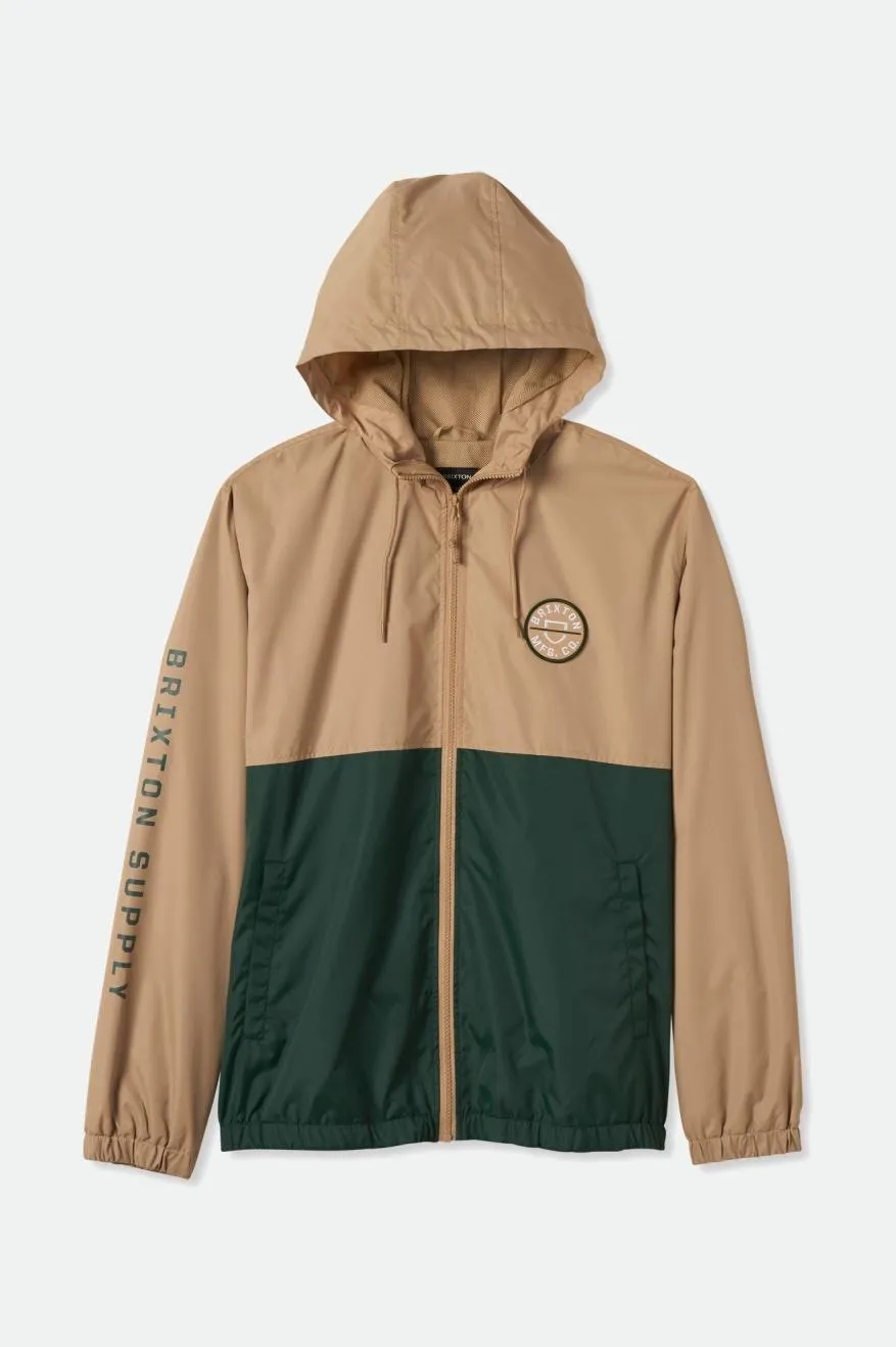 Claxton Crest Lightweight Jacket - Sand/Pine Needle