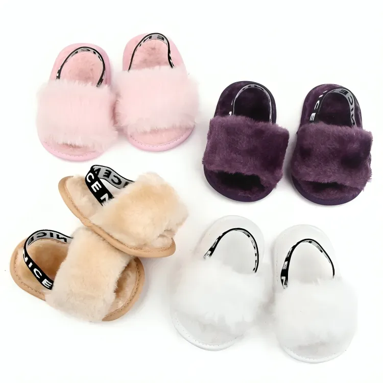 Comfy Plush Cotton Baby Sandals