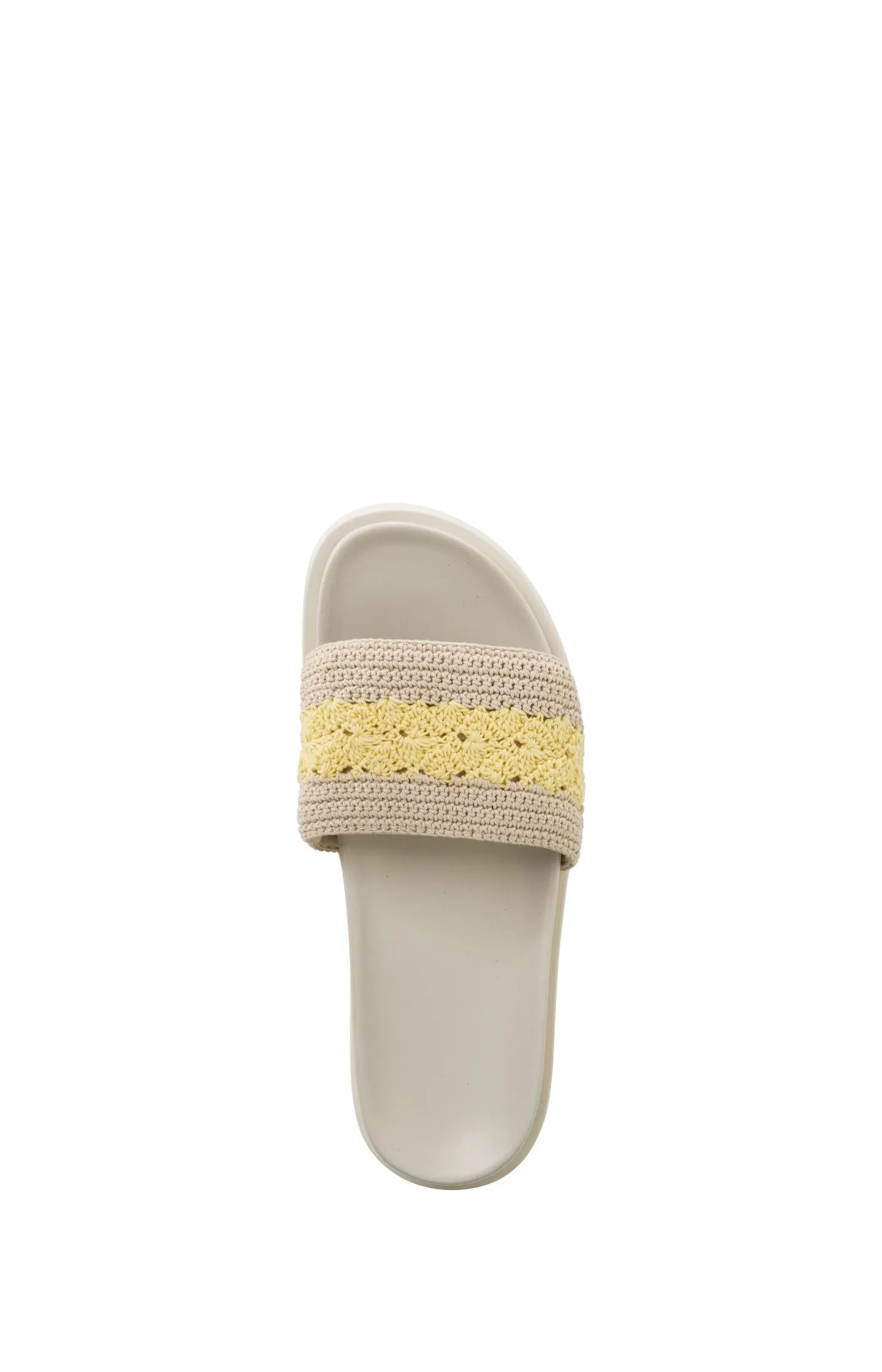 Crochet sandal with stripe - Straw Yellow Dessin