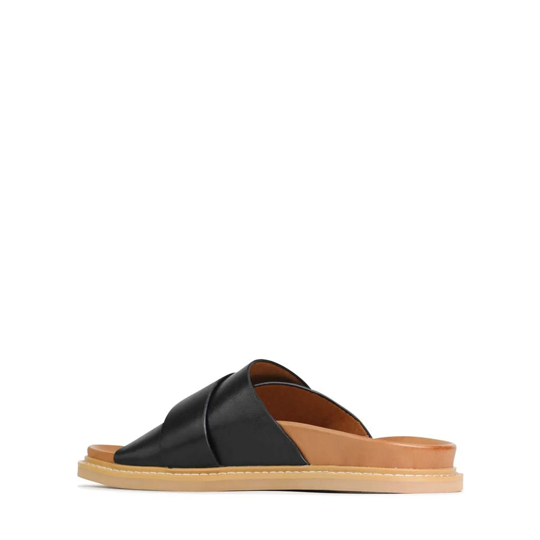 DEDE LEATHER SLIDE SANDALS