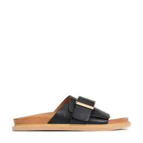 DEDE LEATHER SLIDE SANDALS