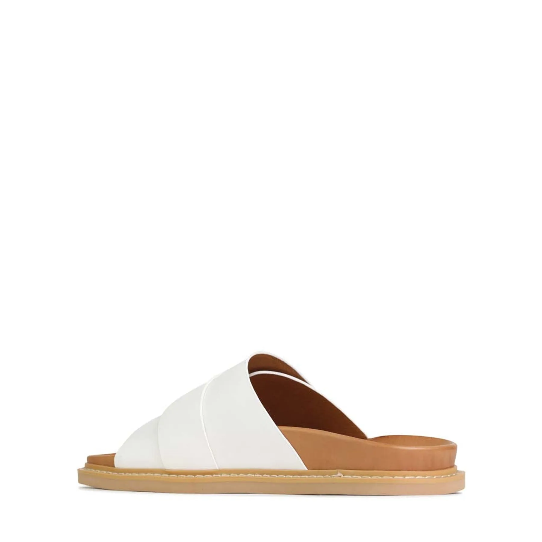 DEDE LEATHER SLIDE SANDALS