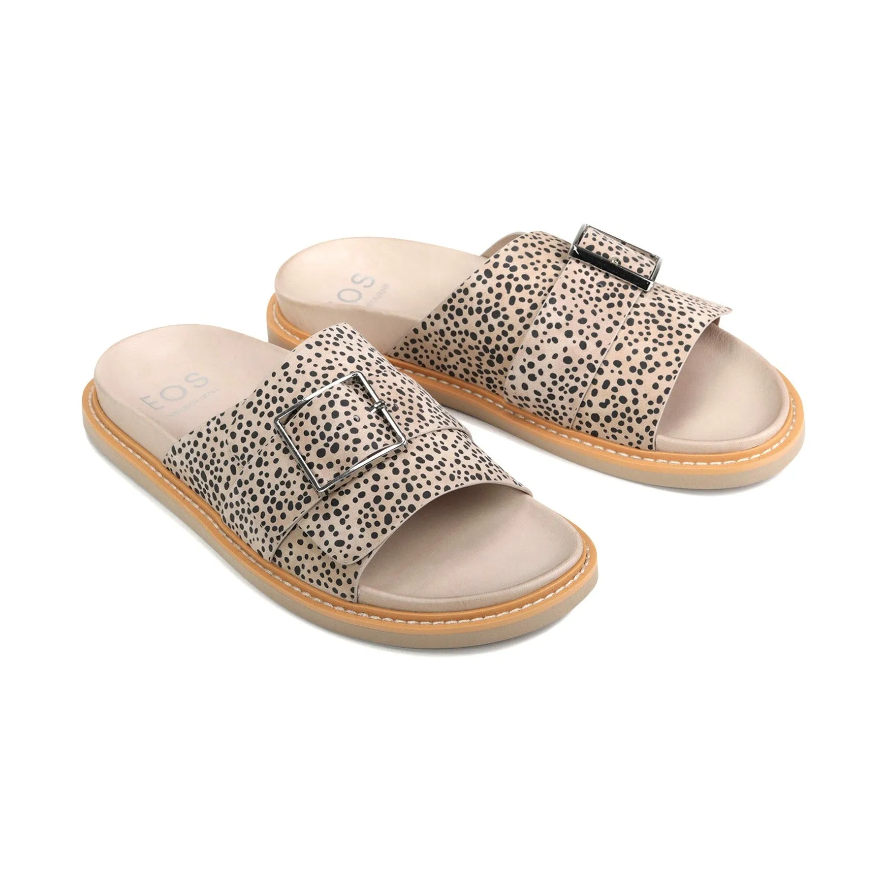 DEDE LEATHER SLIDE SANDALS