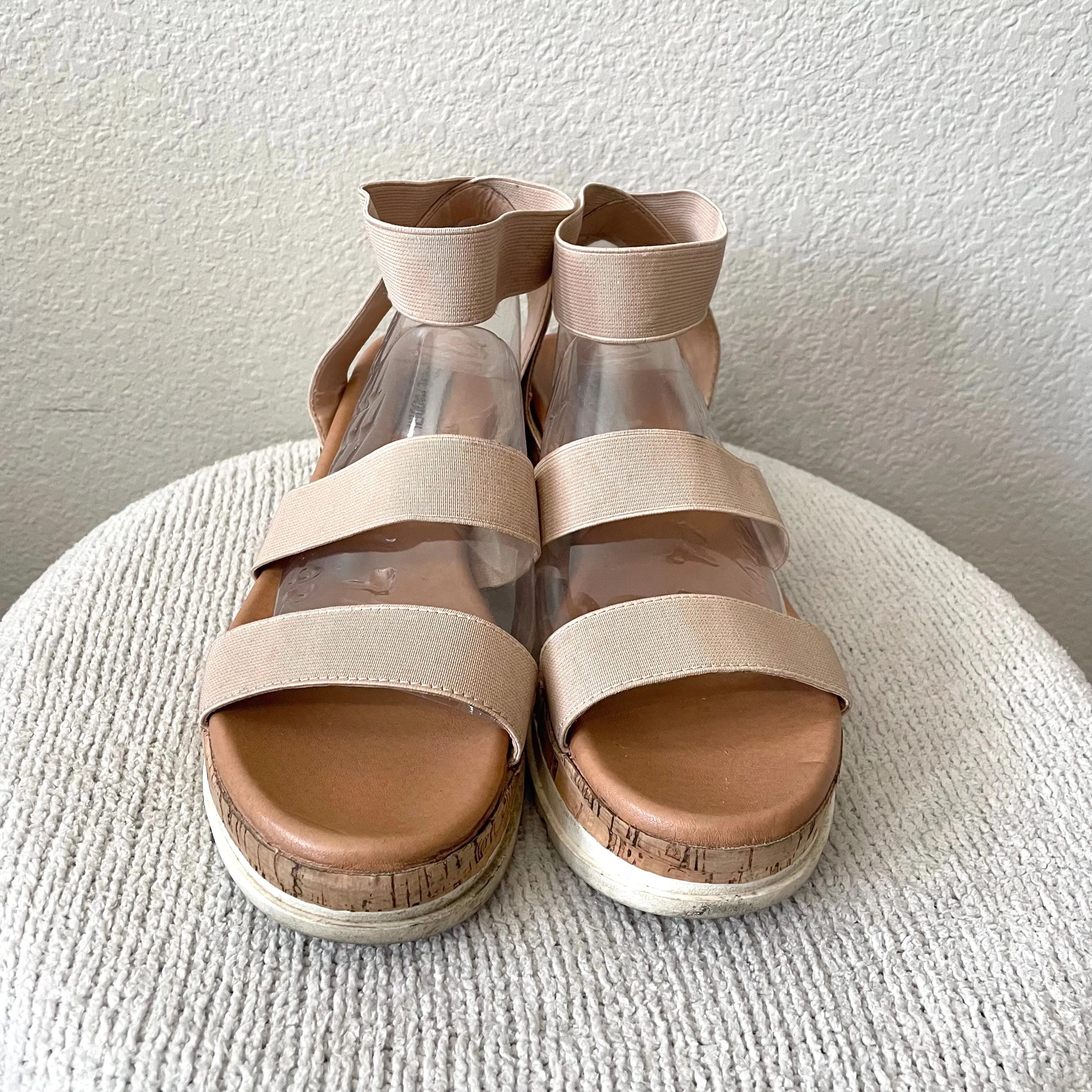 Elastic Platform Sandals