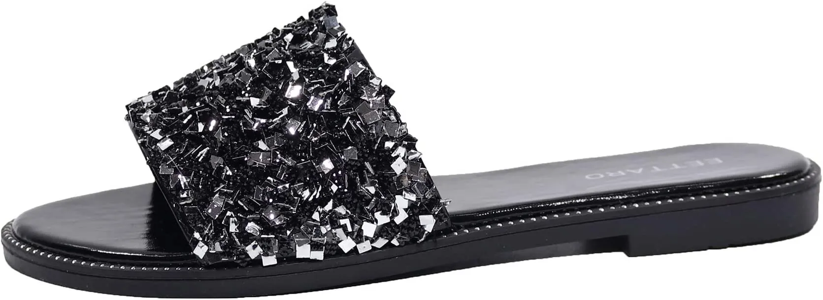 Encrusted Silver Sparkle Fashion Sandals