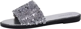 Encrusted Silver Sparkle Fashion Sandals