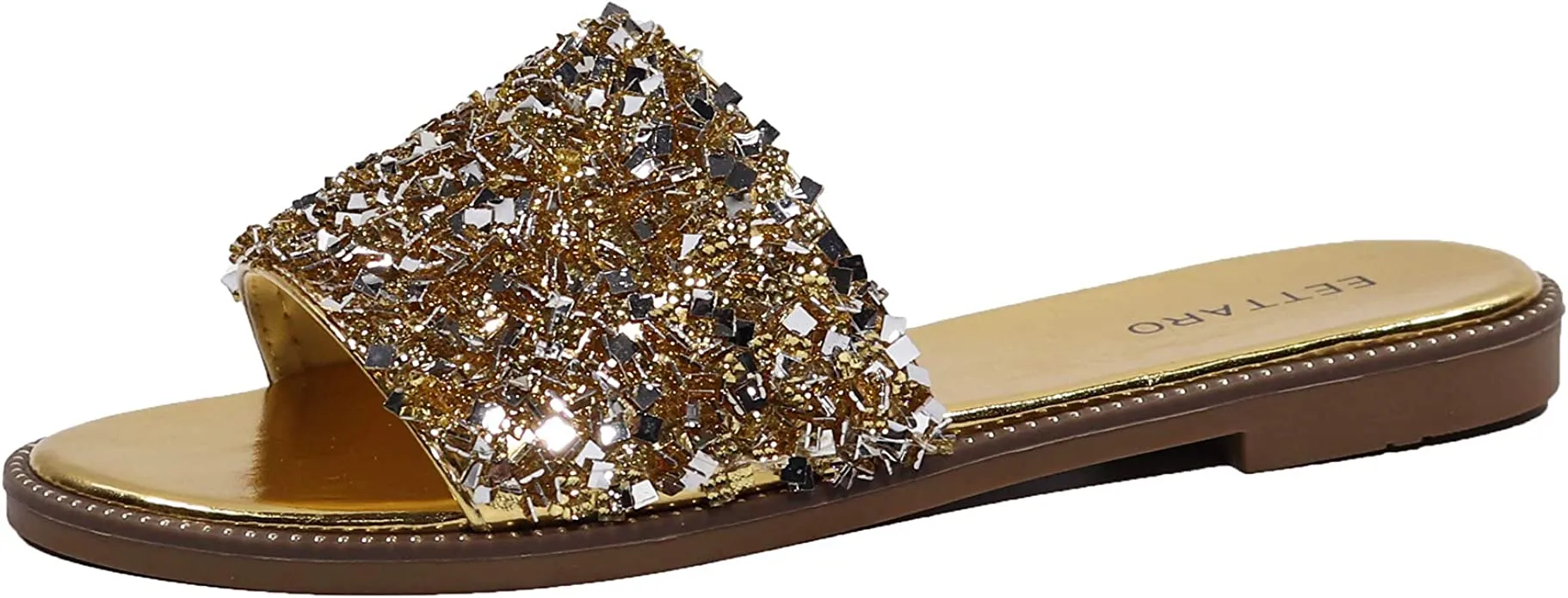 Encrusted Silver Sparkle Fashion Sandals