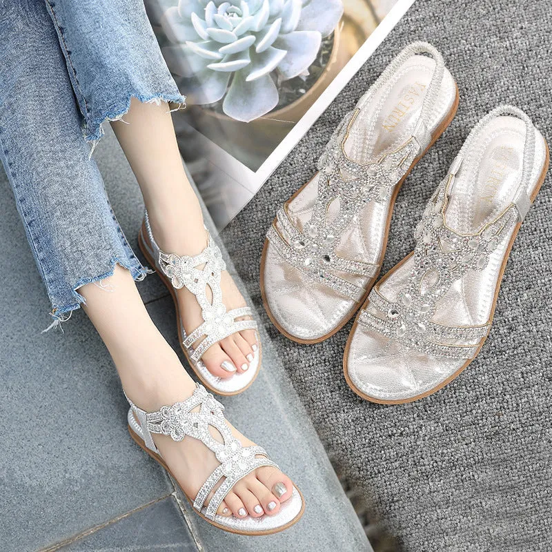 Flat Dress Sandals Bohemian Hollow Sandals