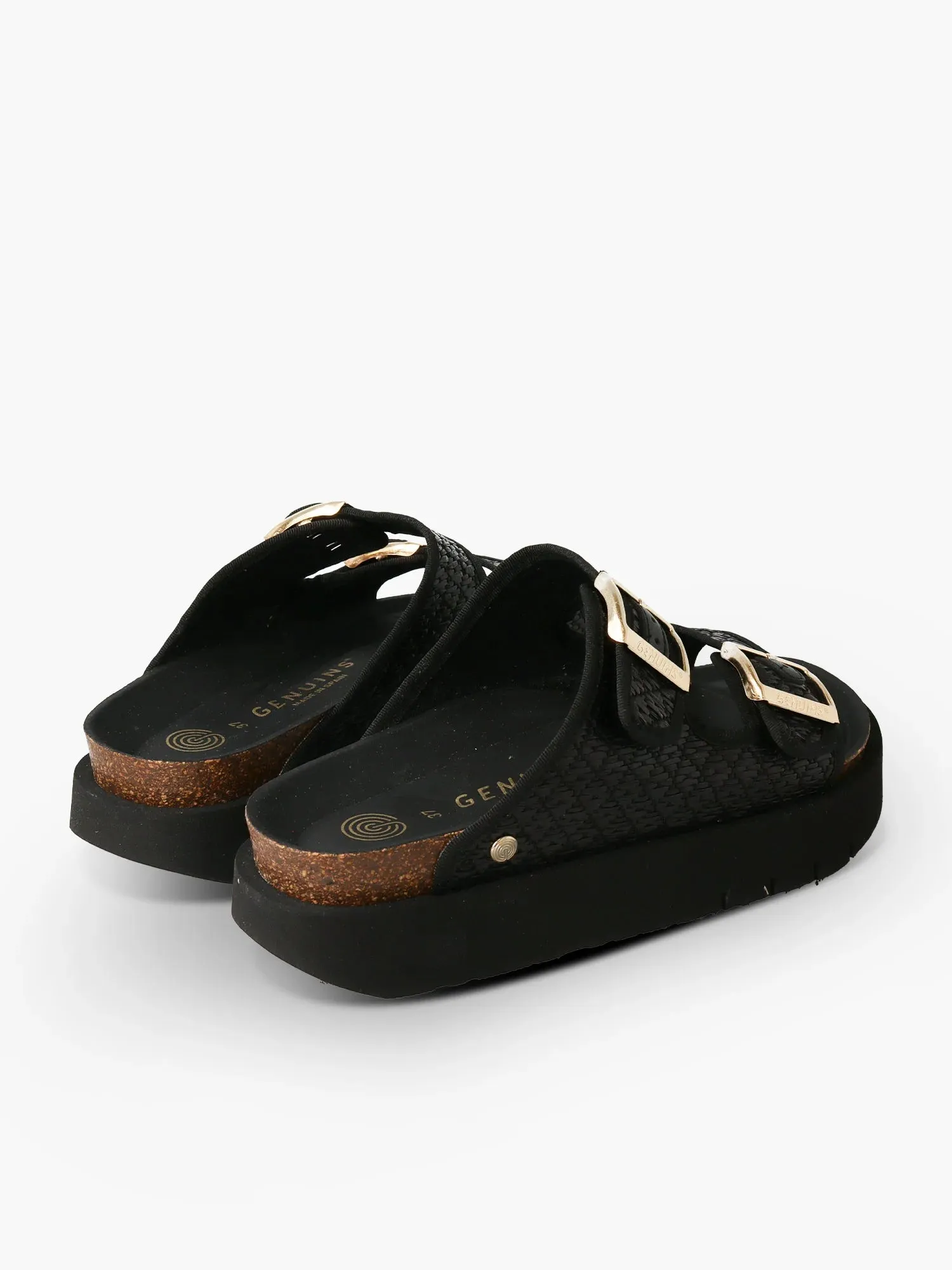 Genuins Hawaii Slider in Raffia Black