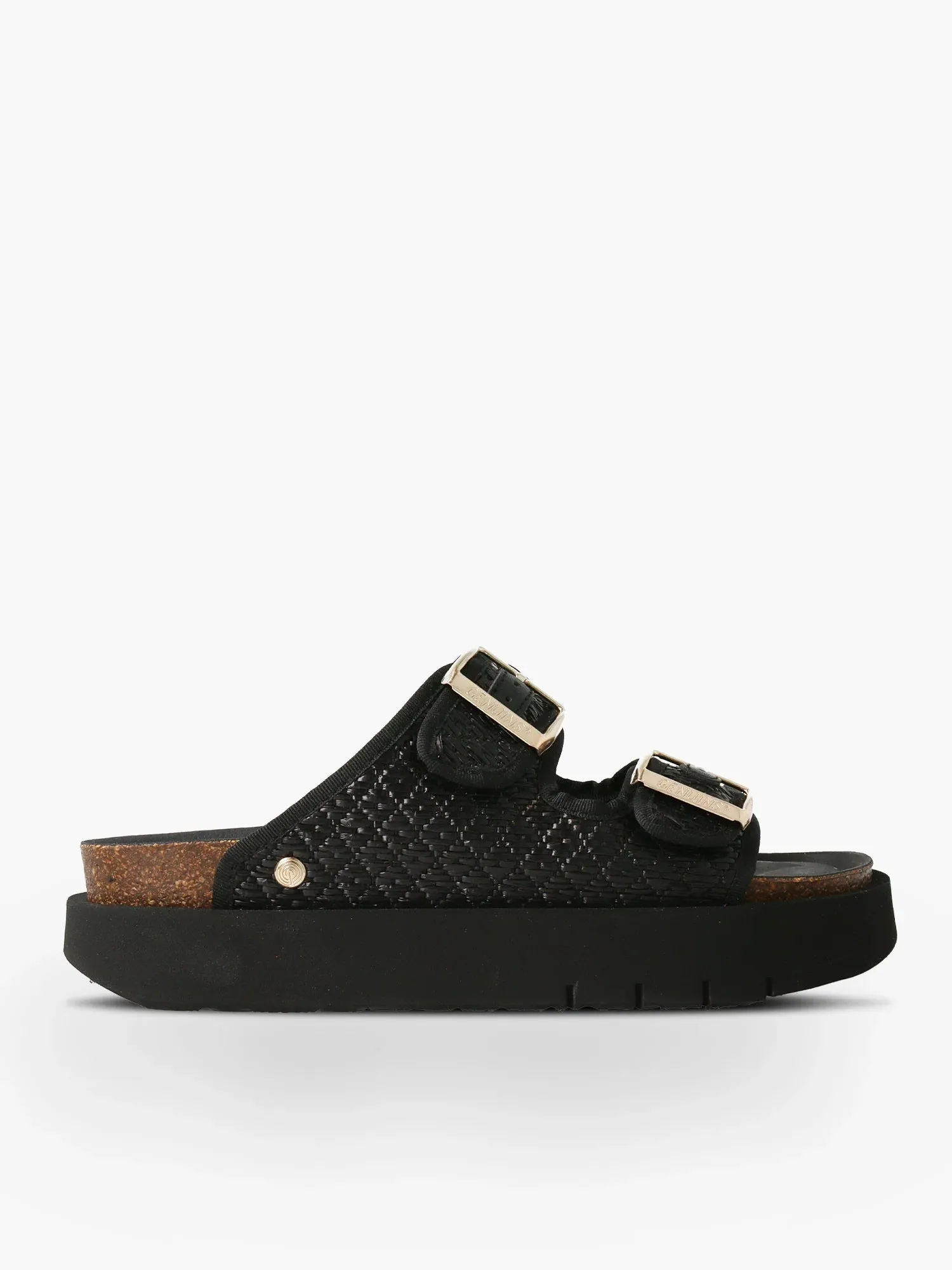 Genuins Hawaii Slider in Raffia Black