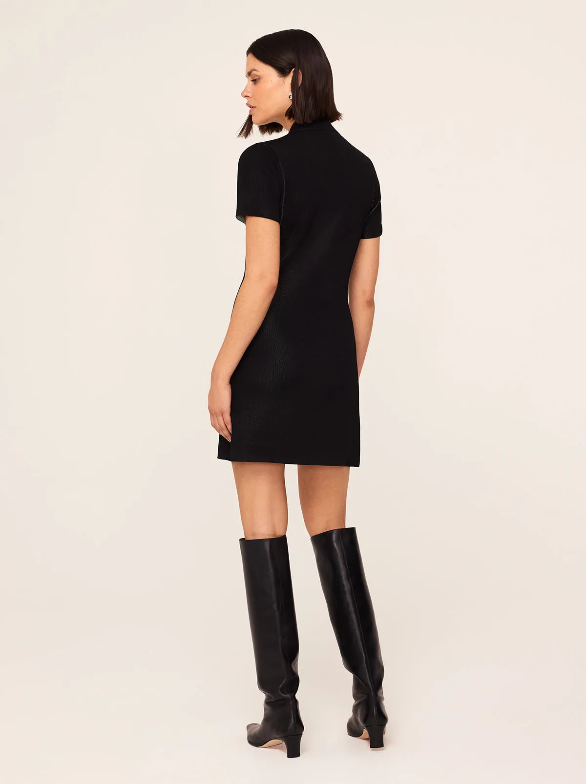 Jamie Black Poppy Knit Mini Dress