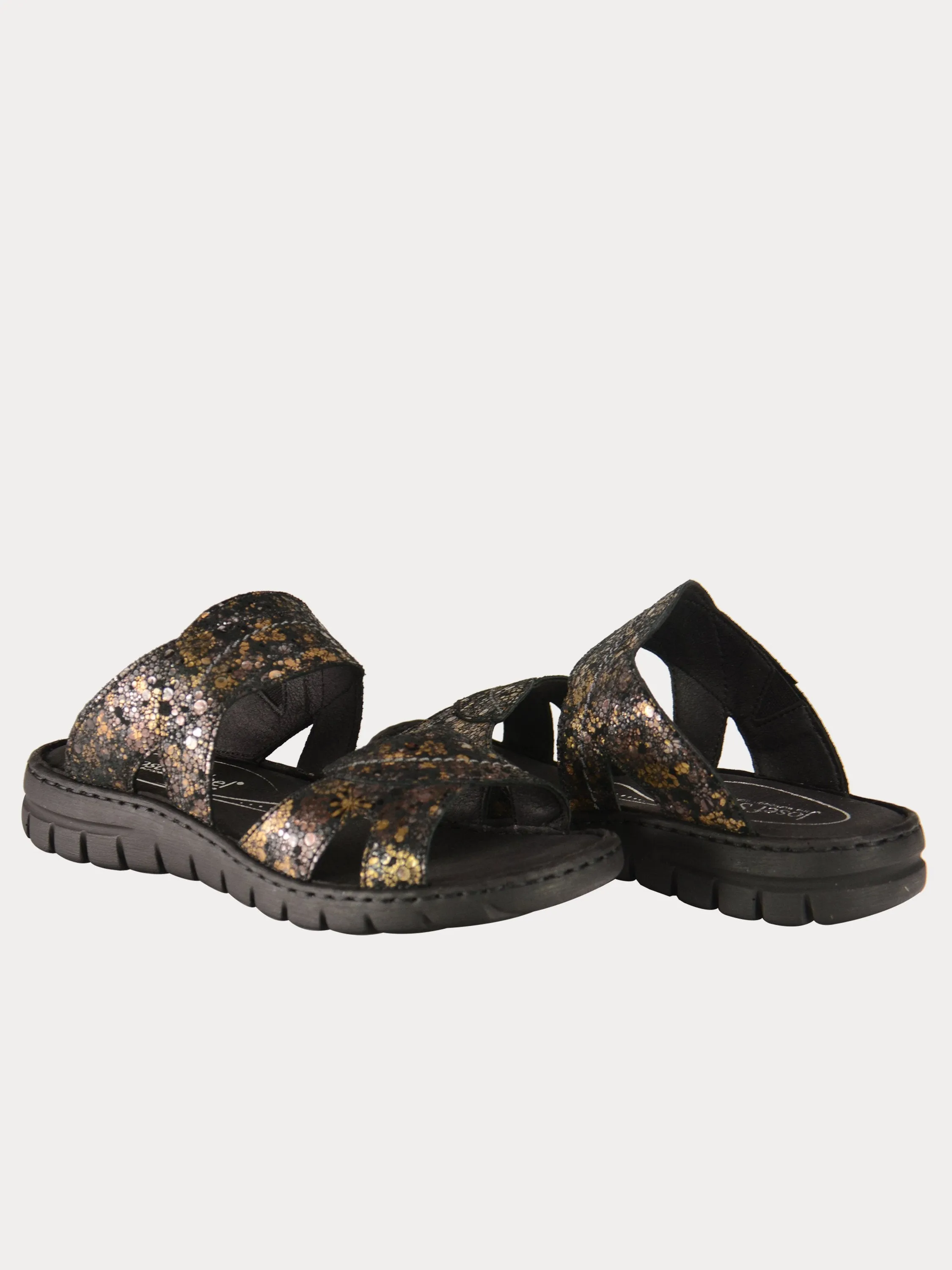 Josef Seibel Women Flat Slider Leather Sandals