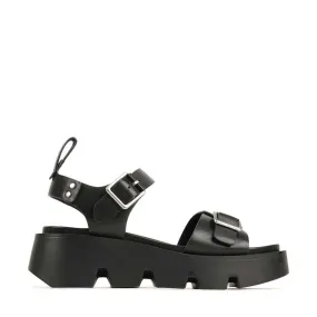 KAIRA LEATHER PLATFORM SANDALS