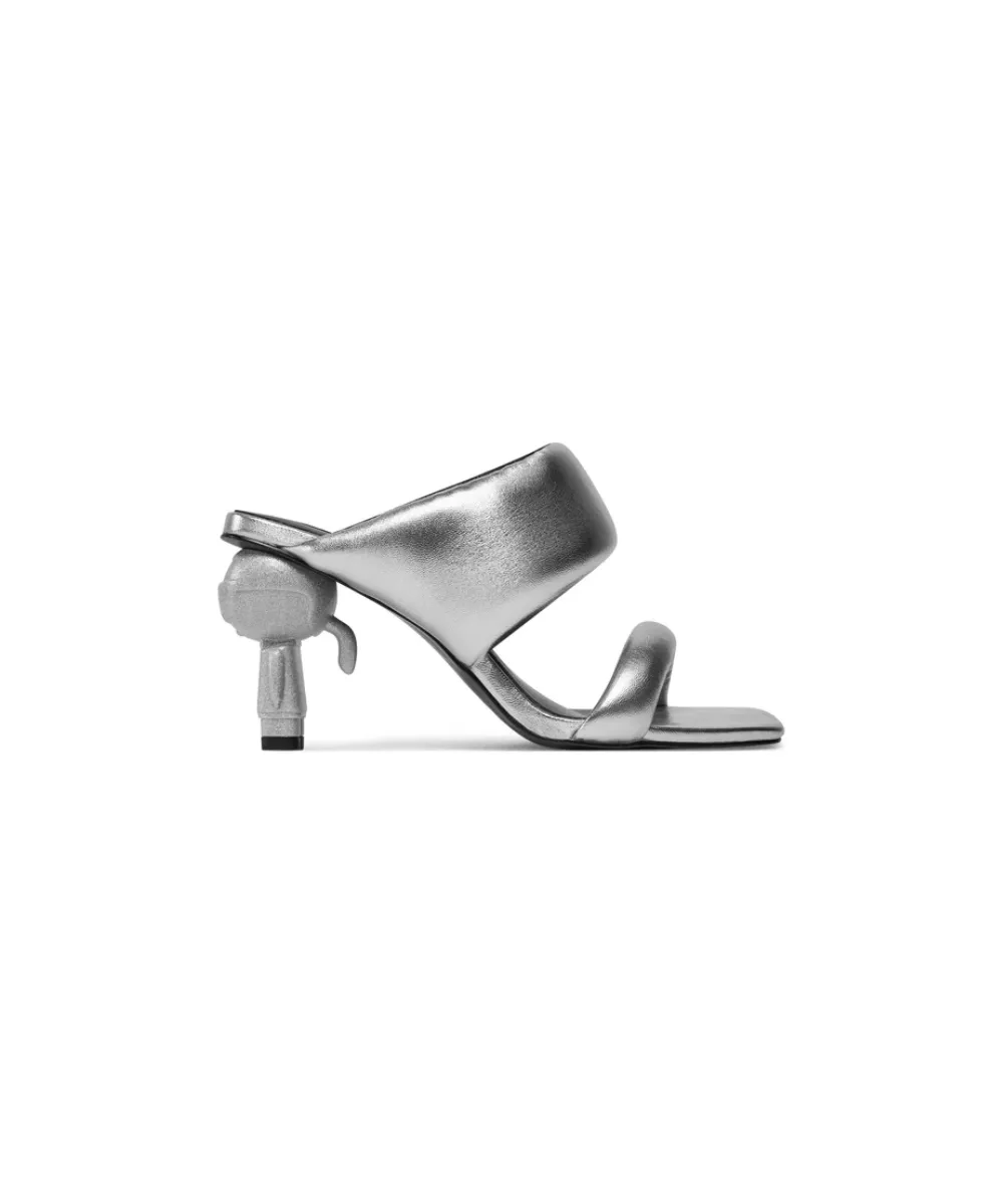 KARL LAGERFELD IKON HEEL PADDED 2-STRAP SANDALS