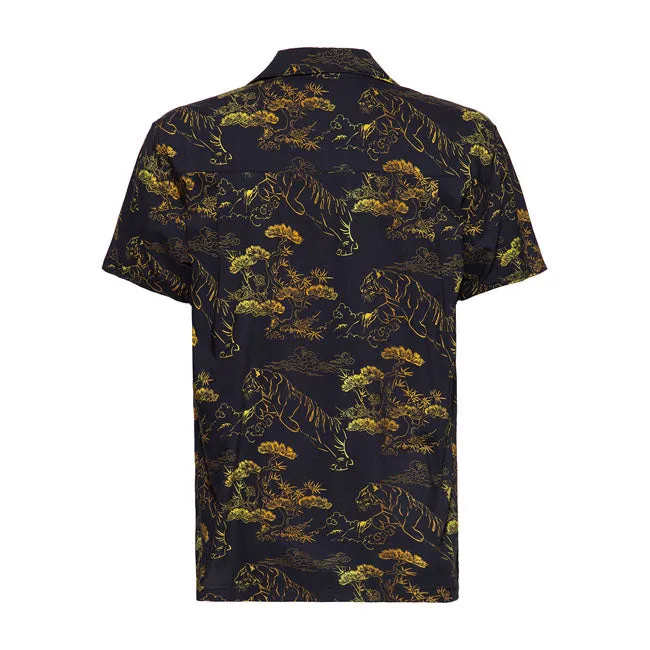 King Kerosin Asian Tiger Hawaii Shirt Multicolor