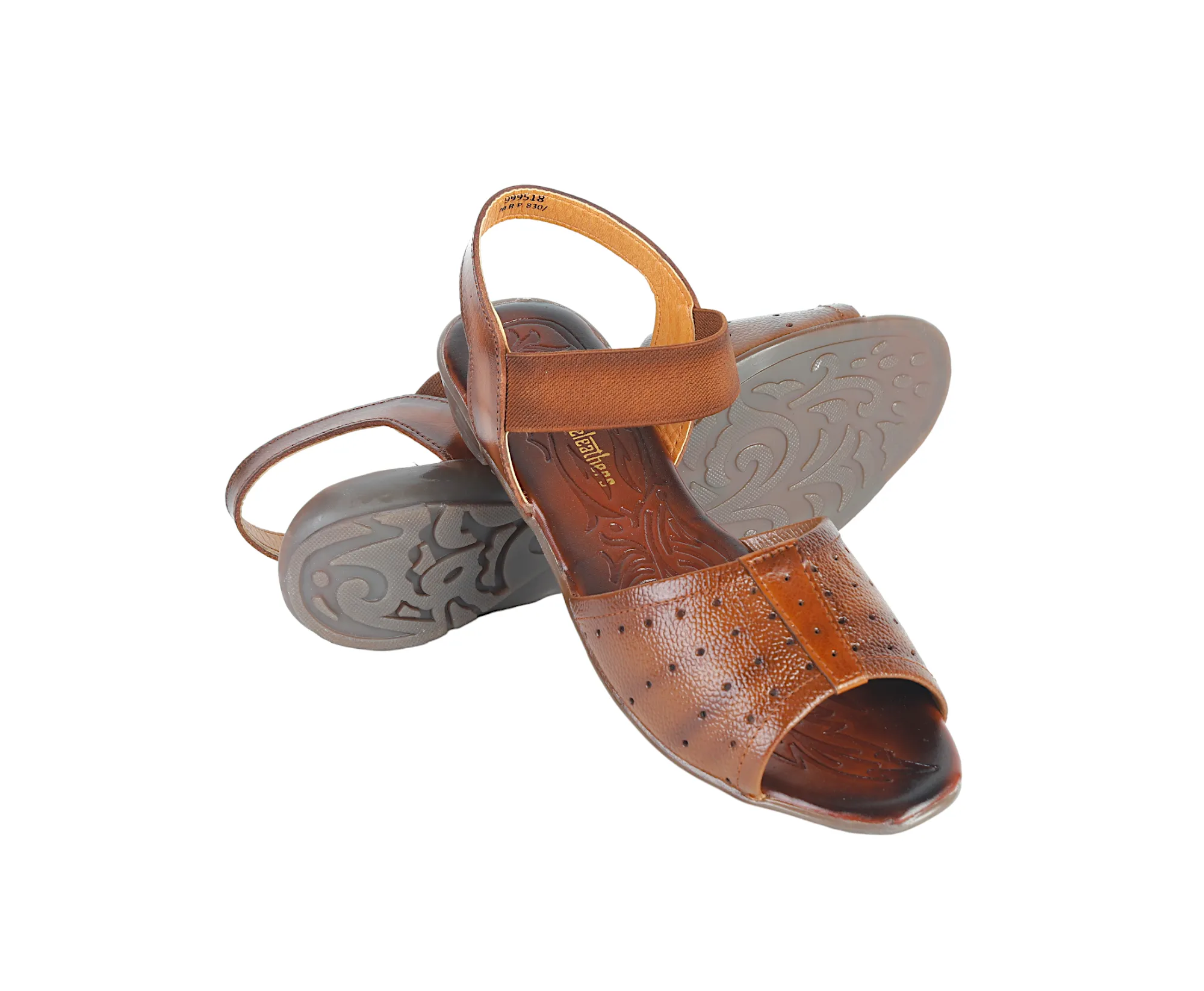 LADIES FLAT LEATHER SANDAL 999518