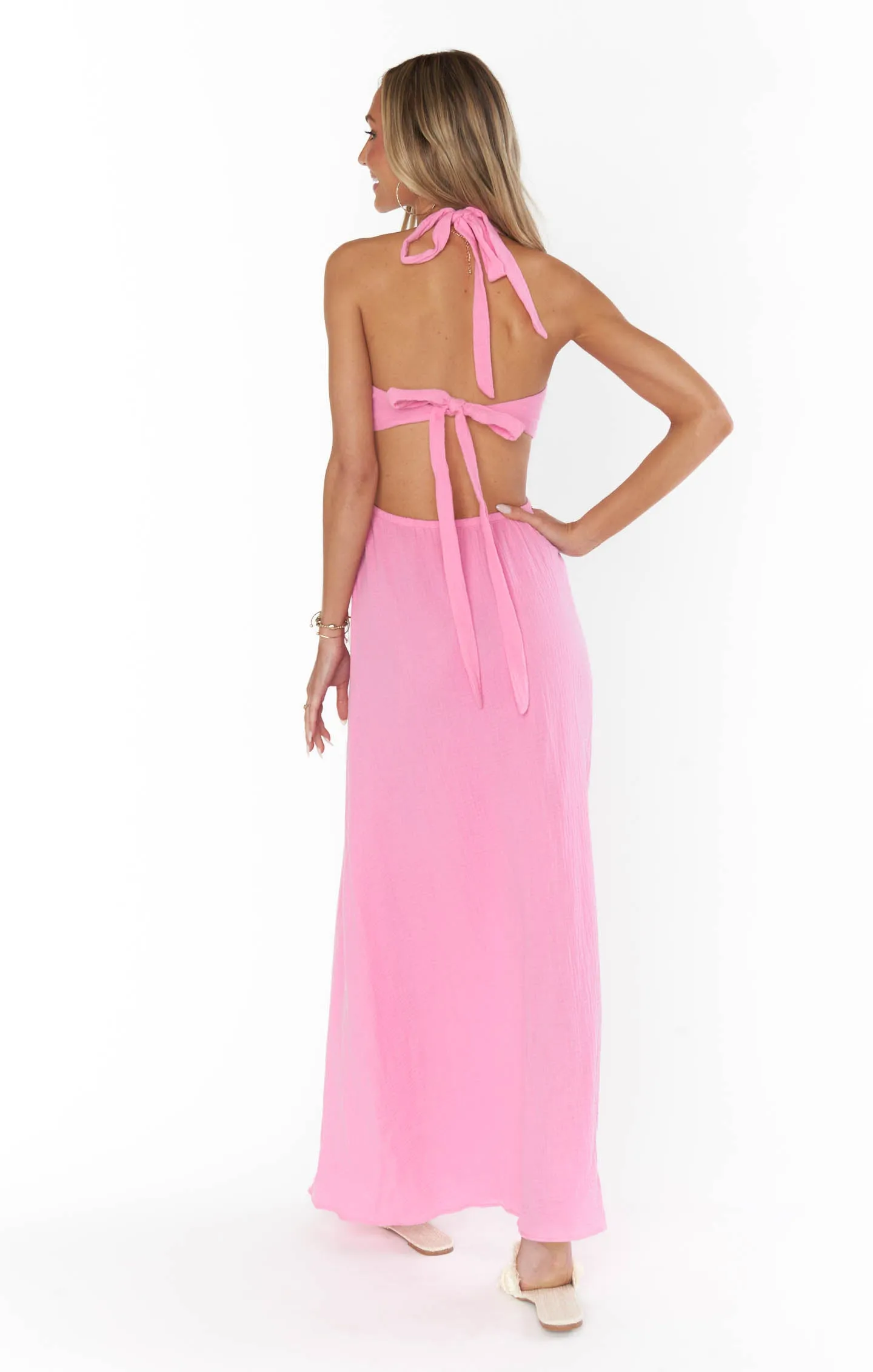 Marisol Maxi Dress ~ Bubblegum Gauze