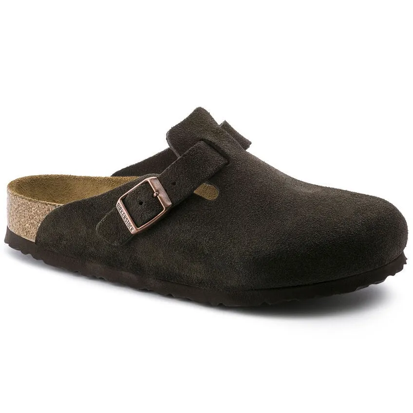 Men's Boston Soft Footbed Suede Leather (Mocha)