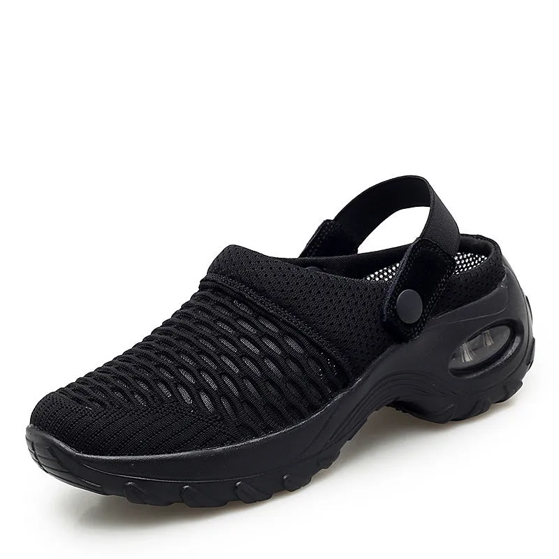 Mesh Casual Cushion Increased Sandals And Slippers