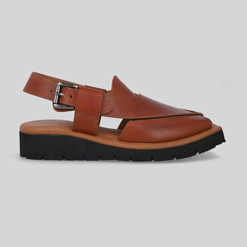 Mikaal C2R Mens Cowhide Rugged Leather Sandals Peshawari Chappal