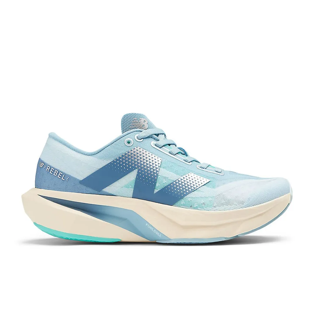 New Balance FuelCell Rebel v4 (Womens) -  Quarry Blue with Chrome Blue and Heron Blue