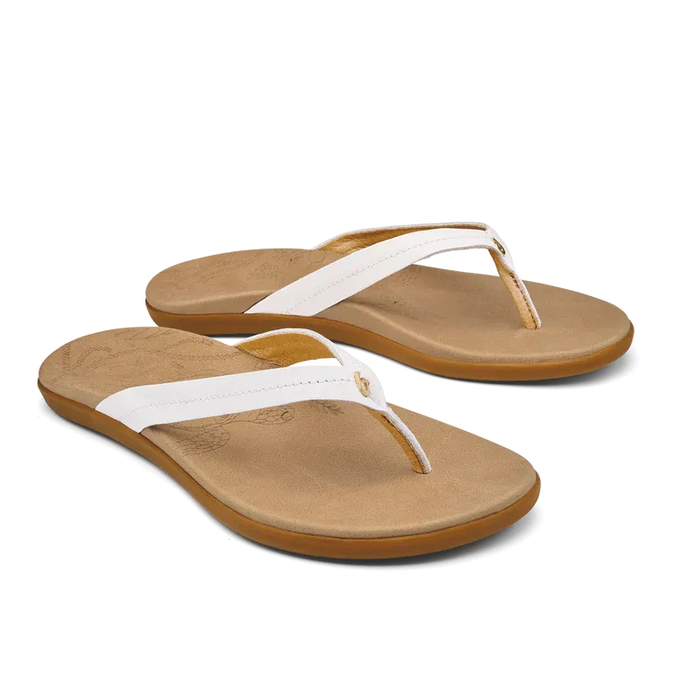 Olukai Honu Br.White/Golden Sand Women's