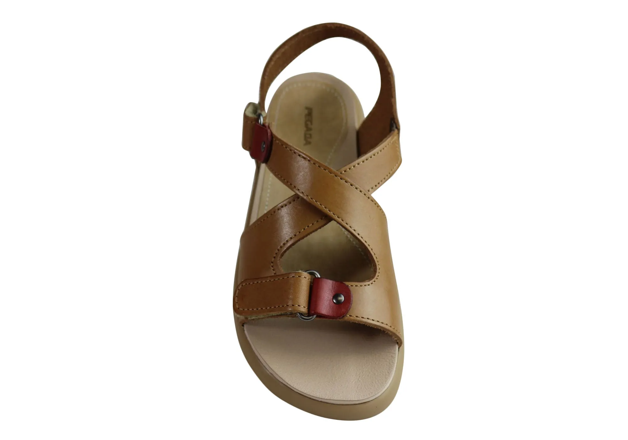 Pegada Ali Womens Comfort Adjustable Leather Sandals Made In Brazil