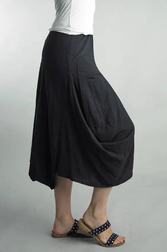 Ruched Linen Skirt