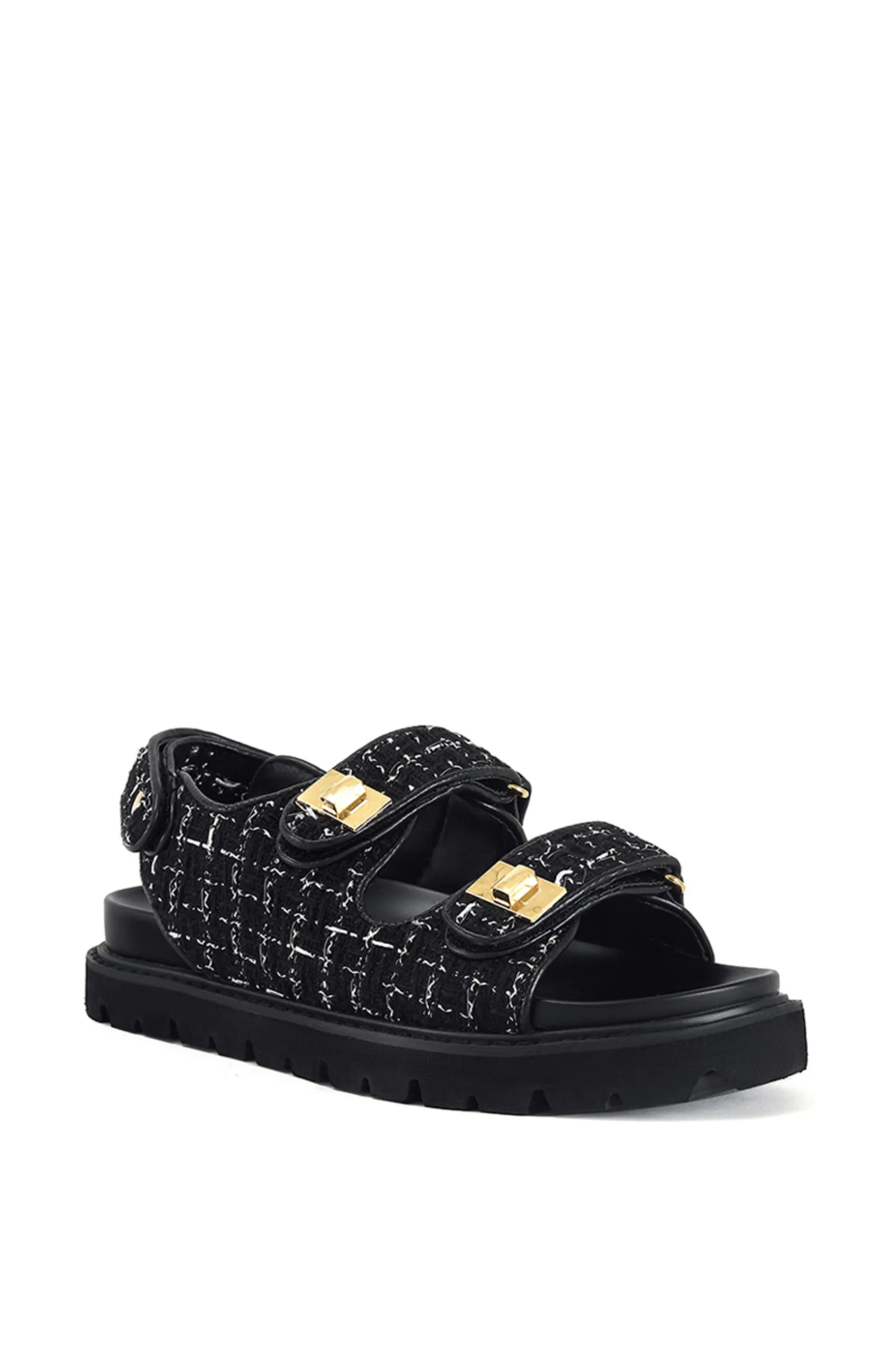 SANDIE-BLACK FLAT SANDAL