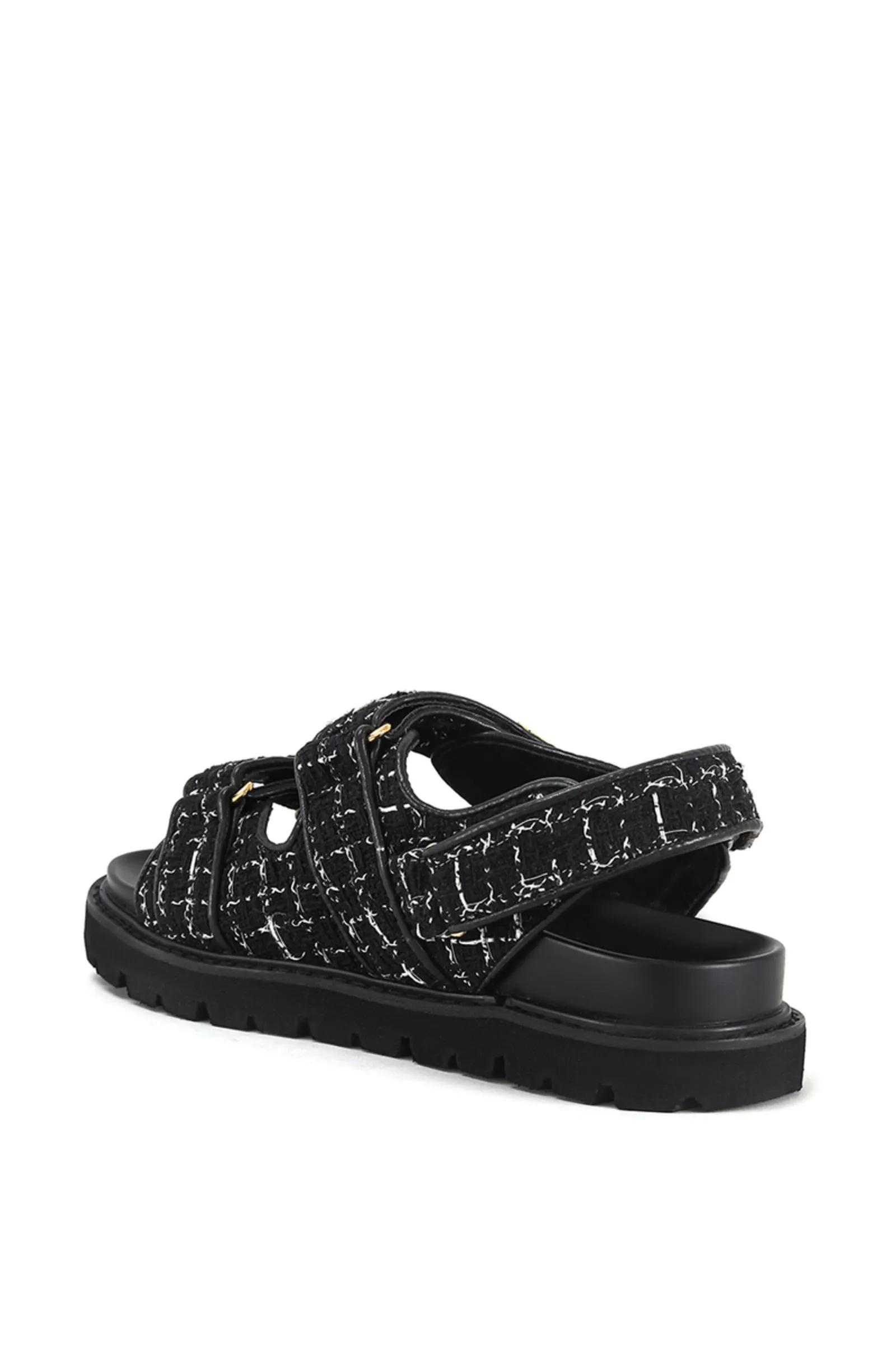 SANDIE-BLACK FLAT SANDAL