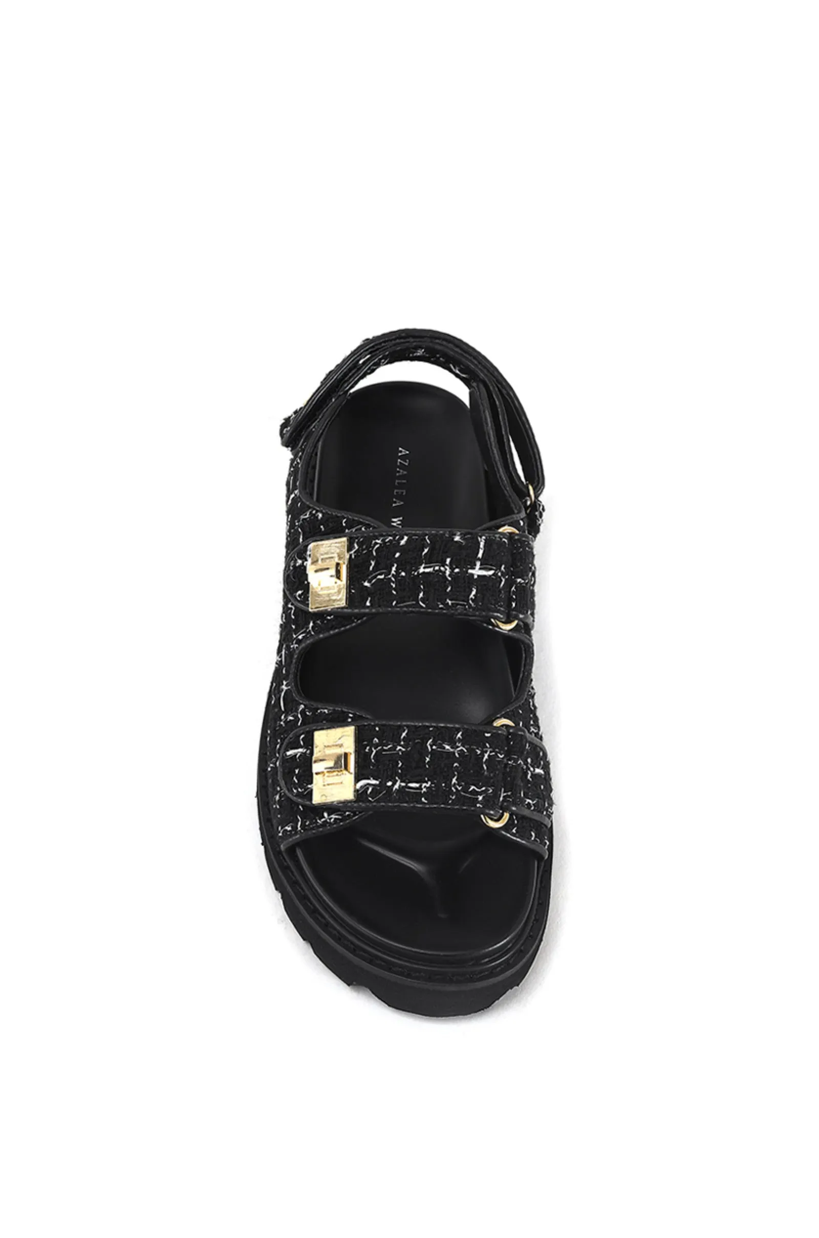 SANDIE-BLACK FLAT SANDAL