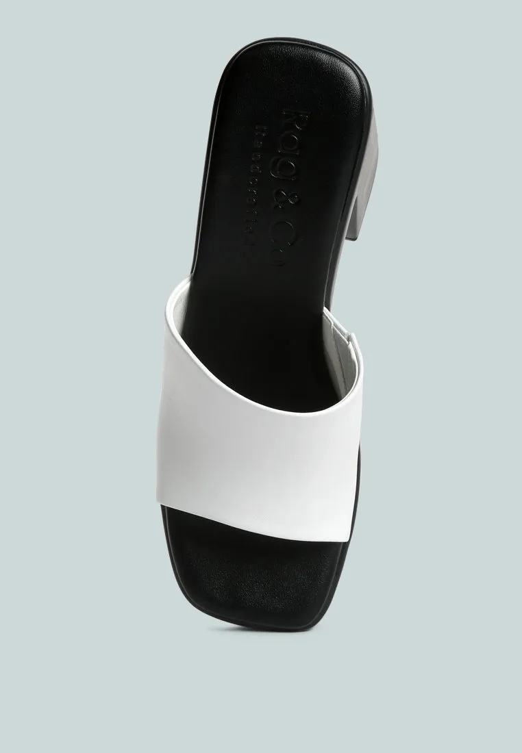 Scandal Slip On Block Heel Sandals