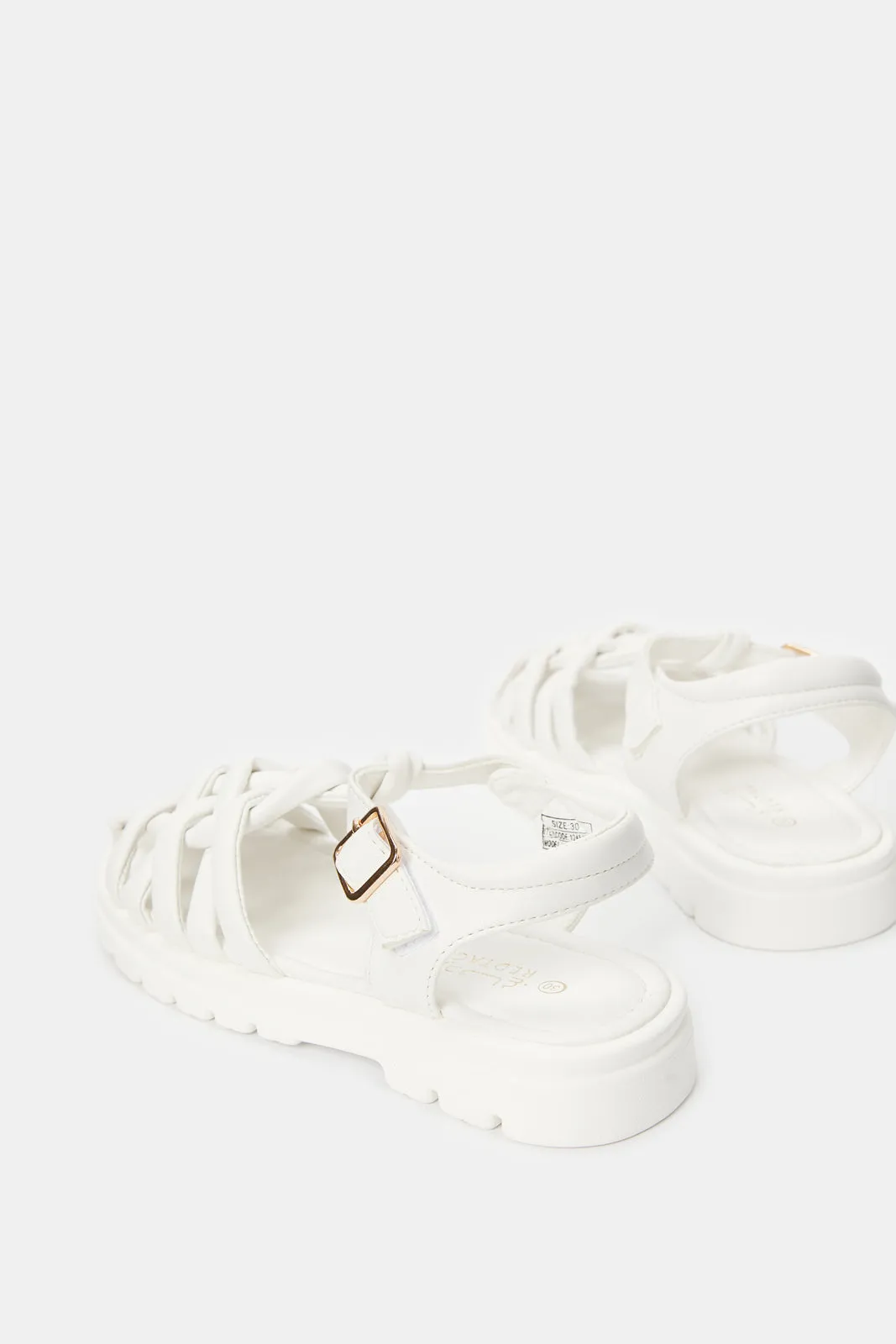 Senior Girls White Fisherman Sandal