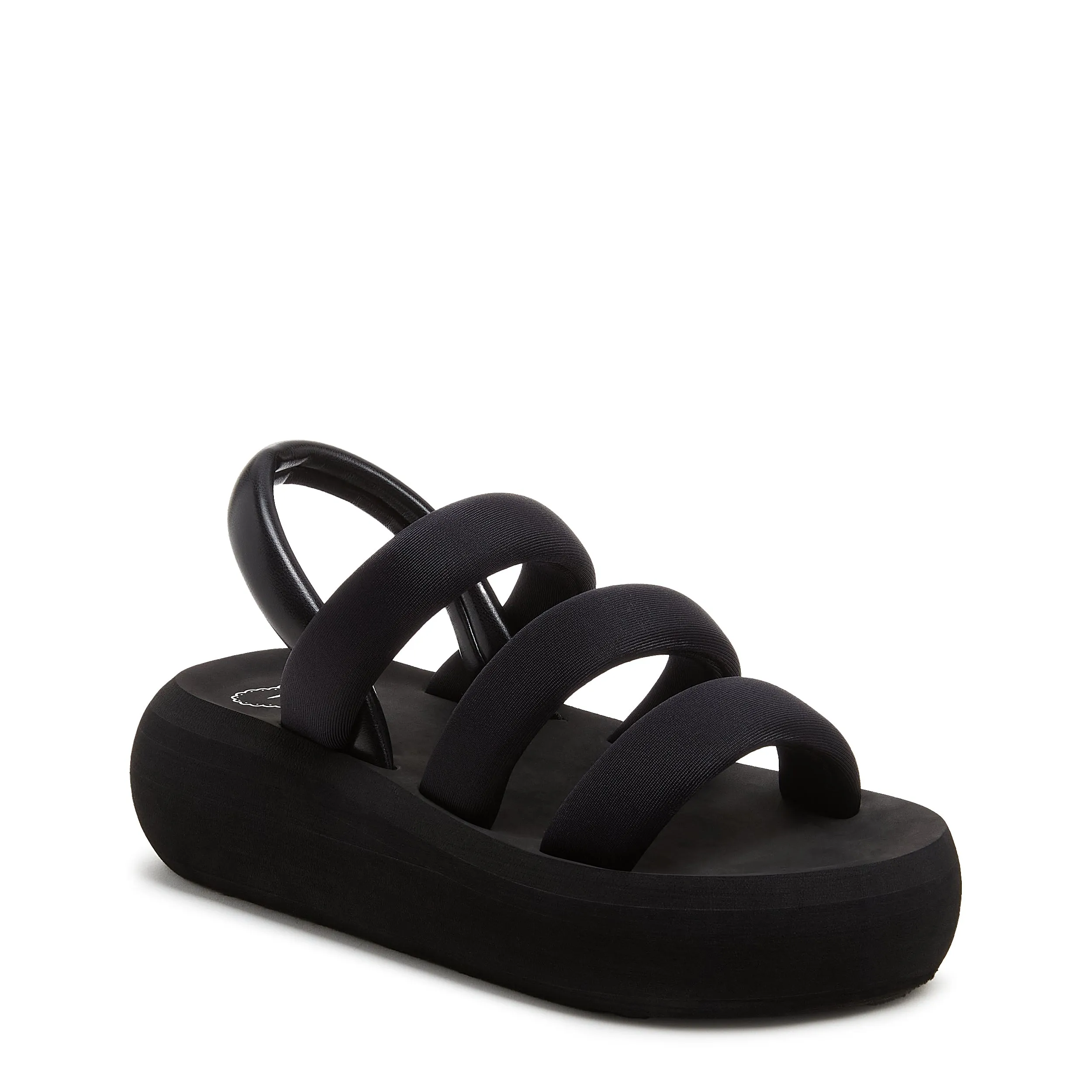 Smile Black Strappy Sandal