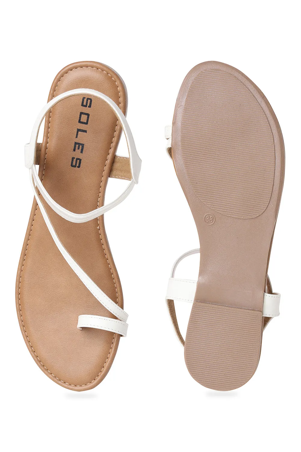 SOLES Toe Hold Flat Sandals