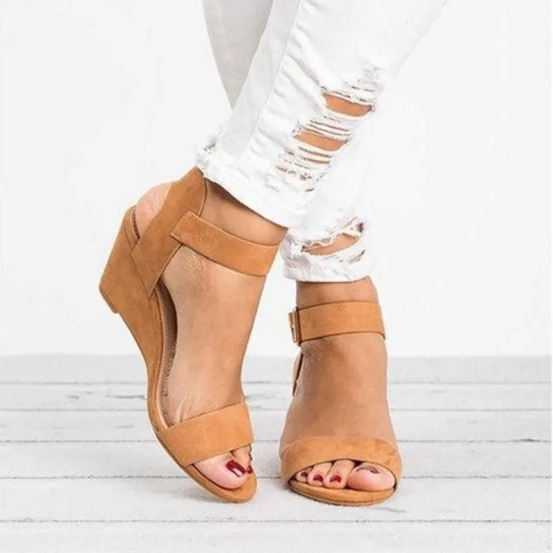 Subtle Summer Suede Sandal Shoes