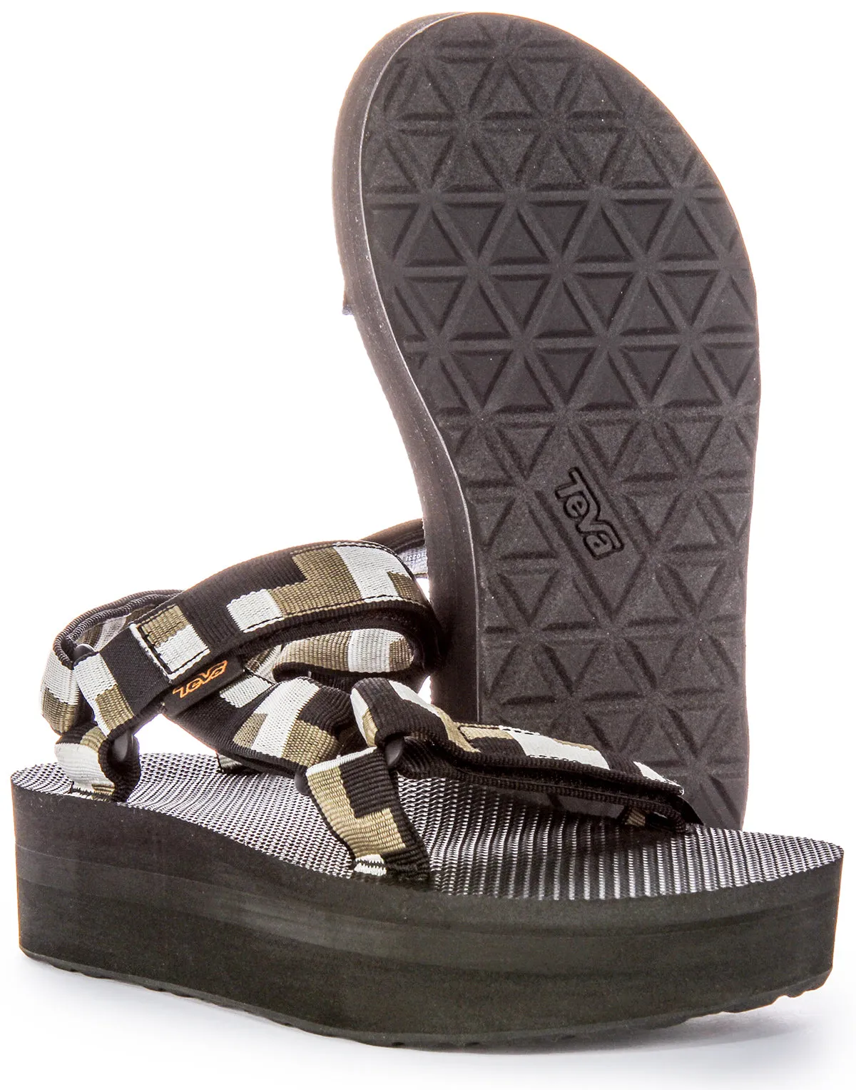 Teva Flatform Universal In Black Olive For Women