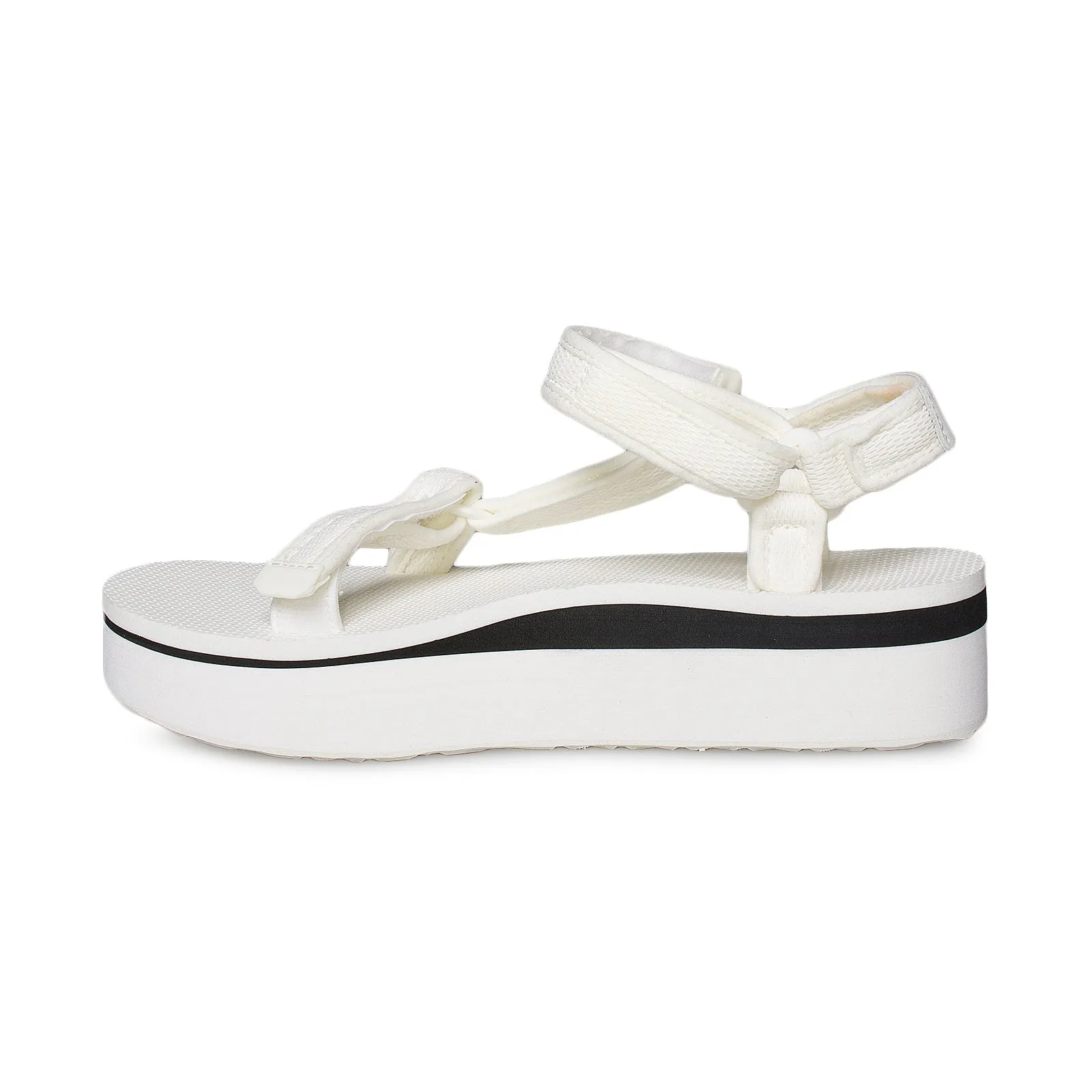 Teva Flatform Universal Mesh Print Bright White Sandals - Women's