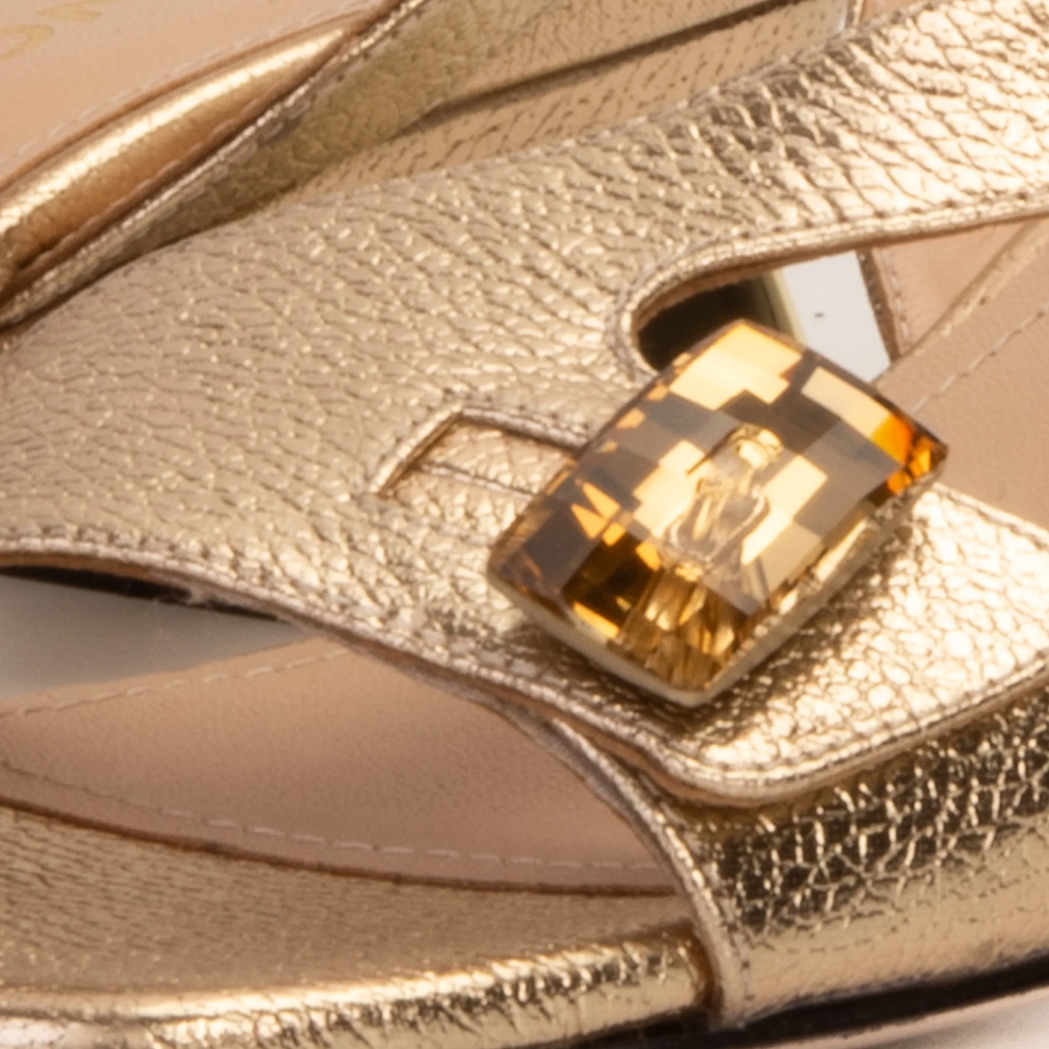 The Iconic Gold Leather Women Sandal