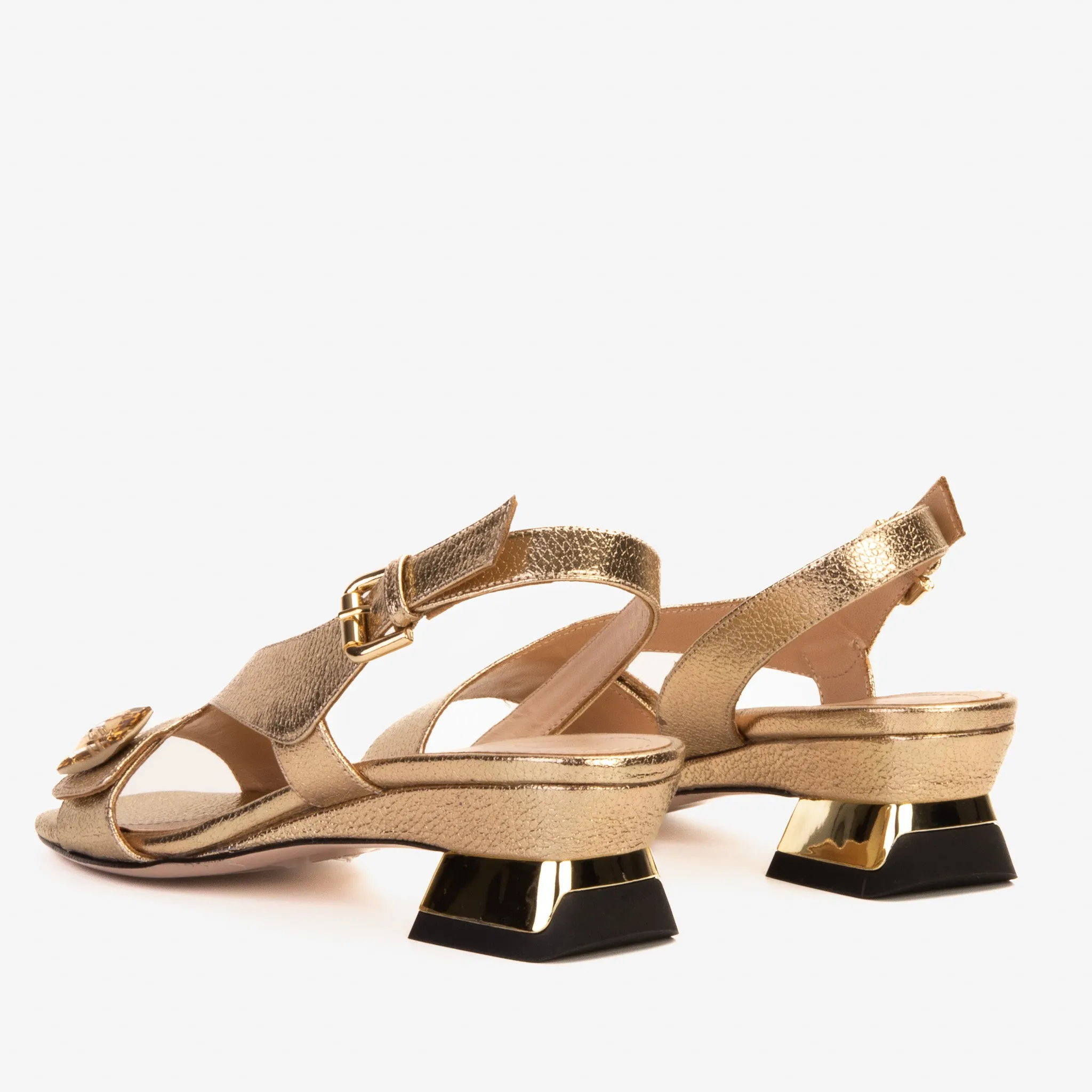 The Iconic Gold Leather Women Sandal